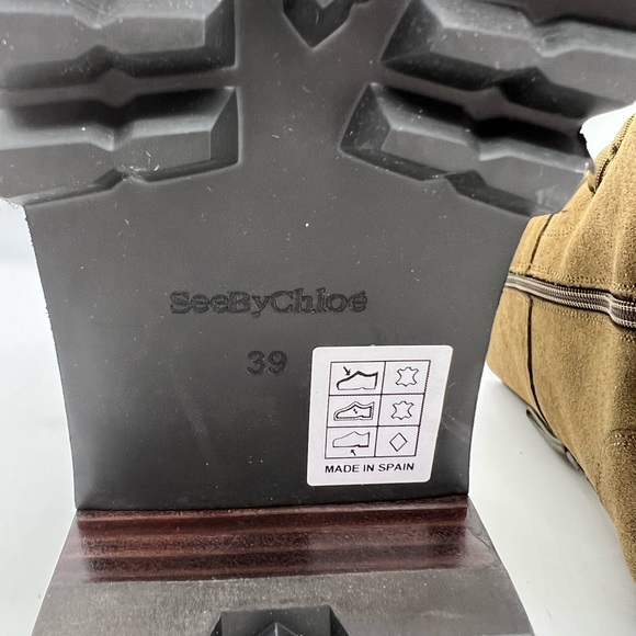 See by Chloé Mallory Suede Combat Boots - Picture 10 of 13